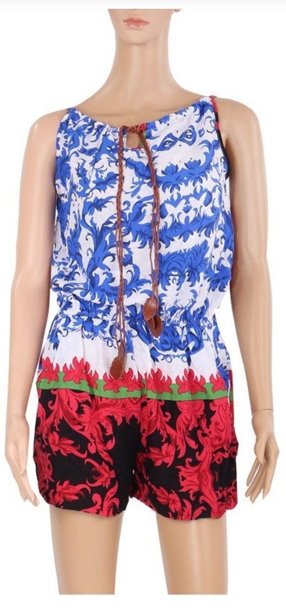 Woman  tropical print jumper/ romper