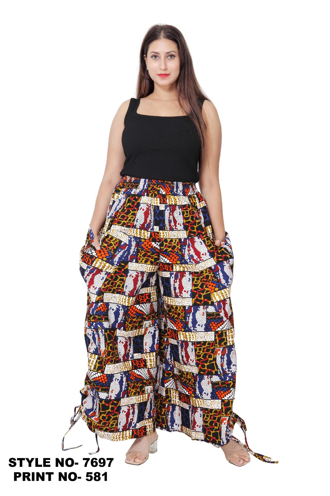 Long Palazzo with  Adjustable String - 7697