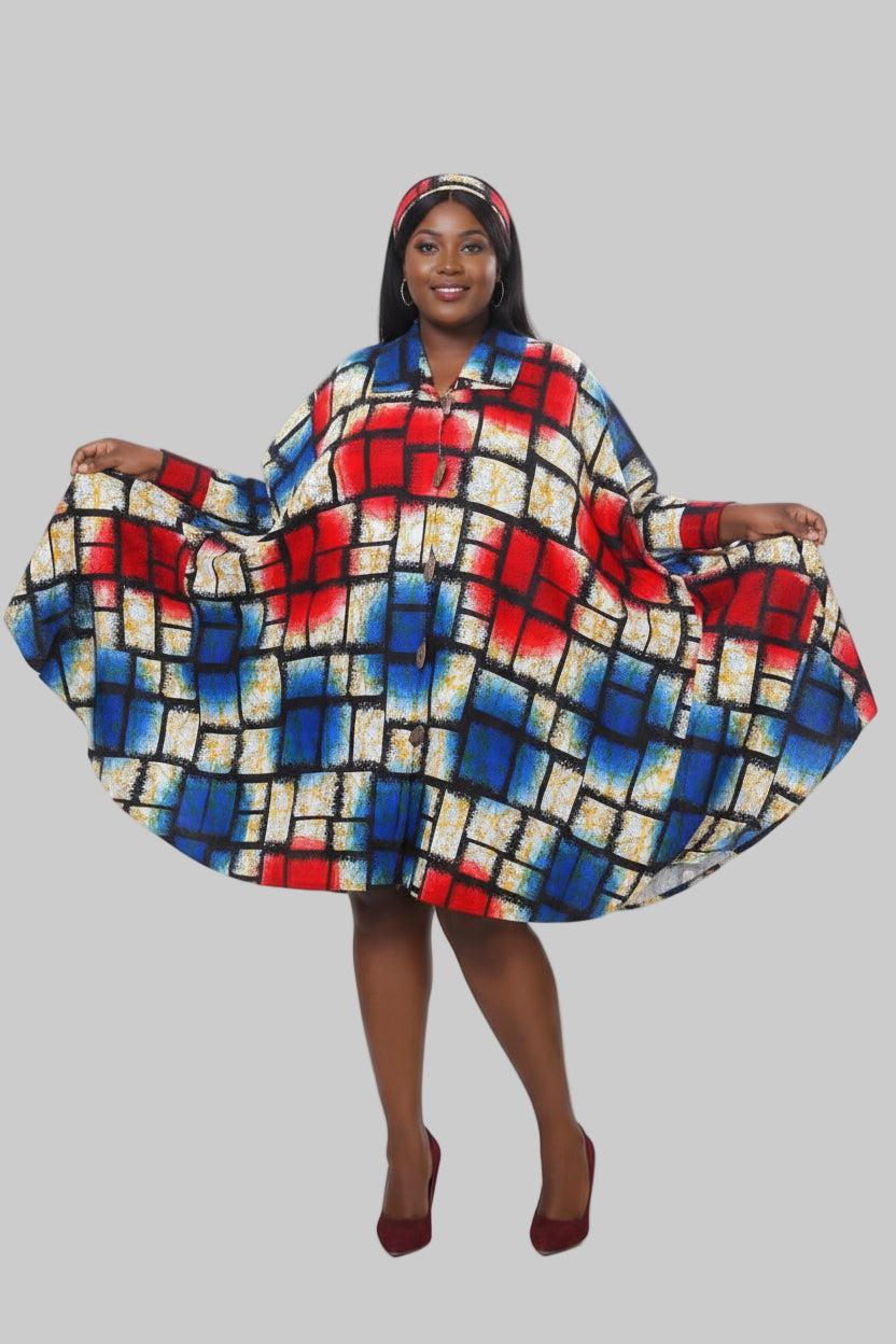 243- Cotton Swing Dress / Top- Multi