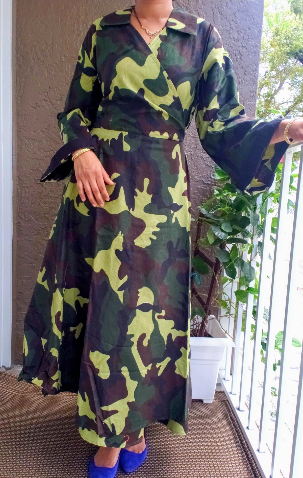 LONG WRAP DRESS #8007