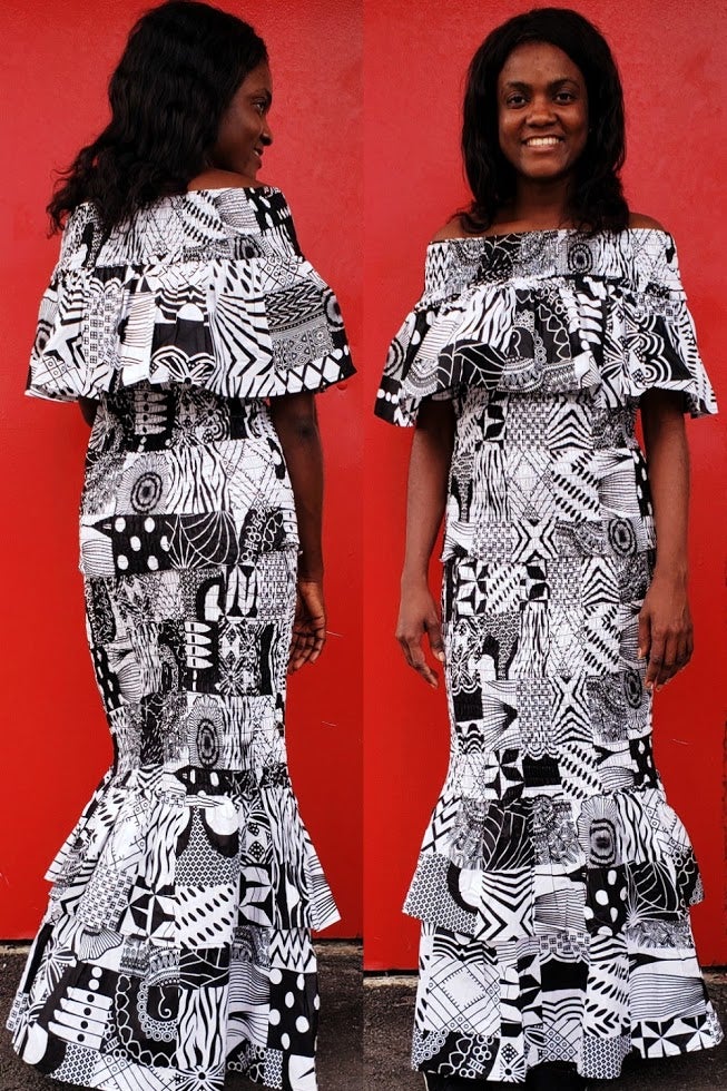 WOMAN SMOCK SKIRT & BLOUSE SET