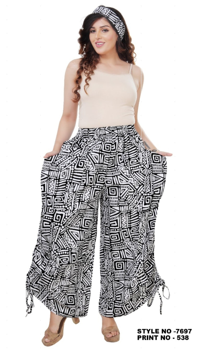 Long Palazzo with  Adjustable String - 7697