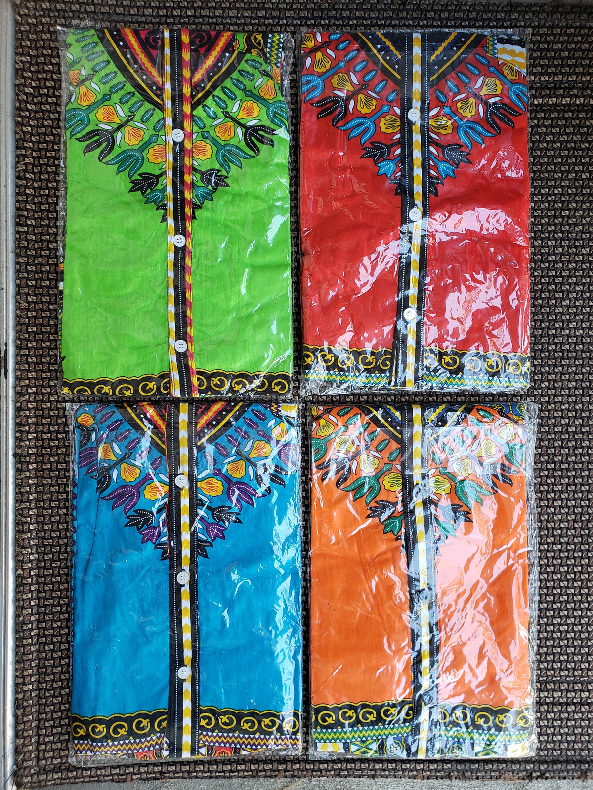 #586 UNISEX BUTTON DOWN SHIRT/ DASHIKI